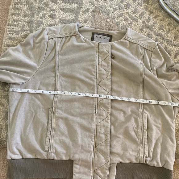 NWOT ANTHROPOLOGIE | Marrakech Bibiana Gray Bomber Jacket XL - Picture 10 of 12